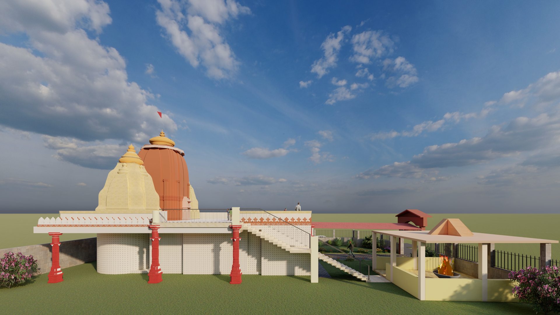 Shiv Mandir — shikhara on the raised plinth