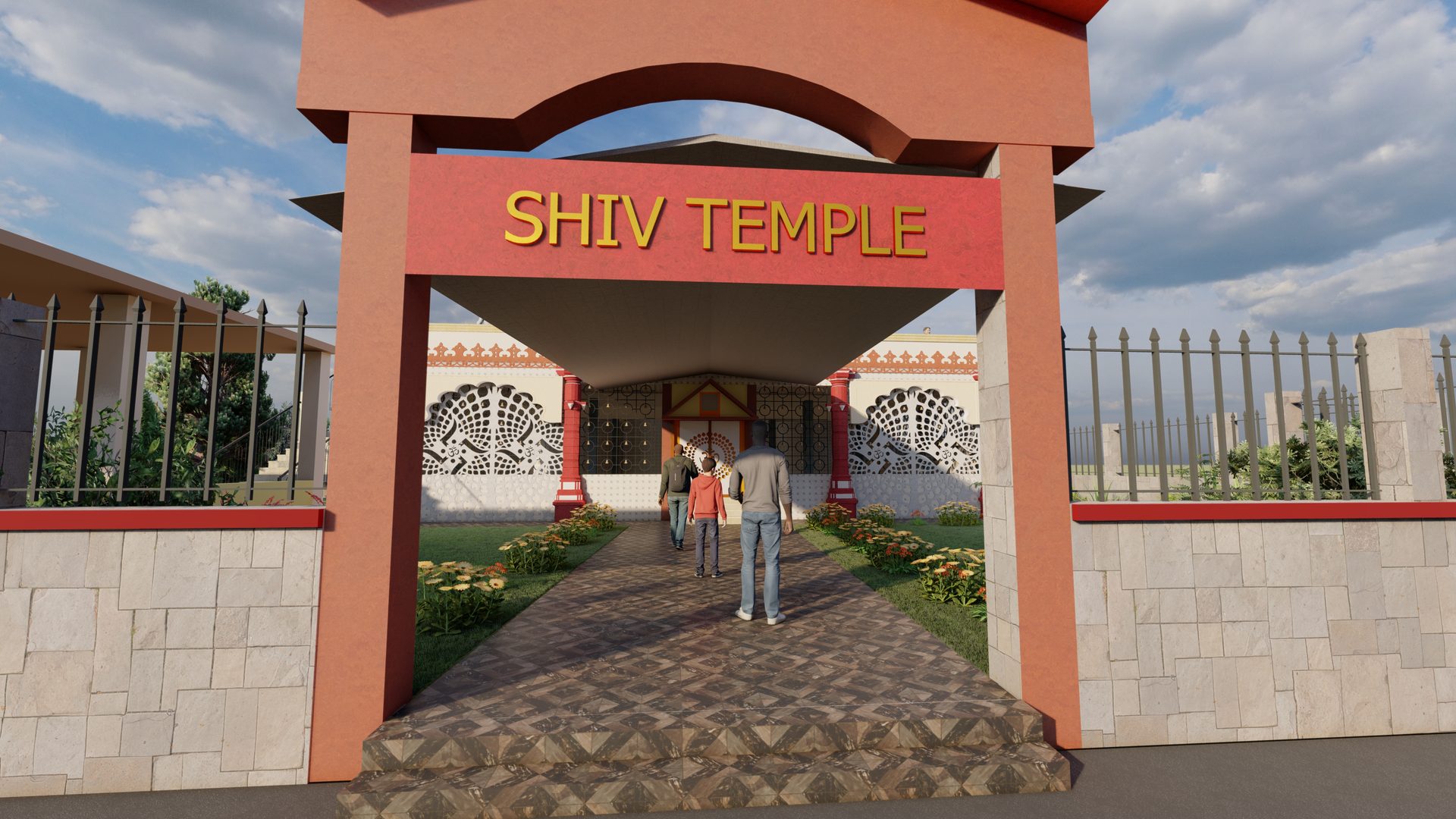 Shiv Mandir — front elevation